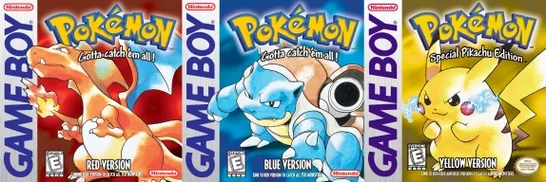 pokemon blue and red cover art